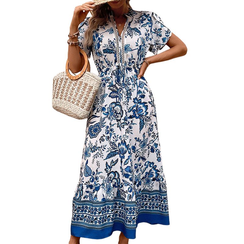 BLWOENS - Vestido casual de para mujeres - Azul