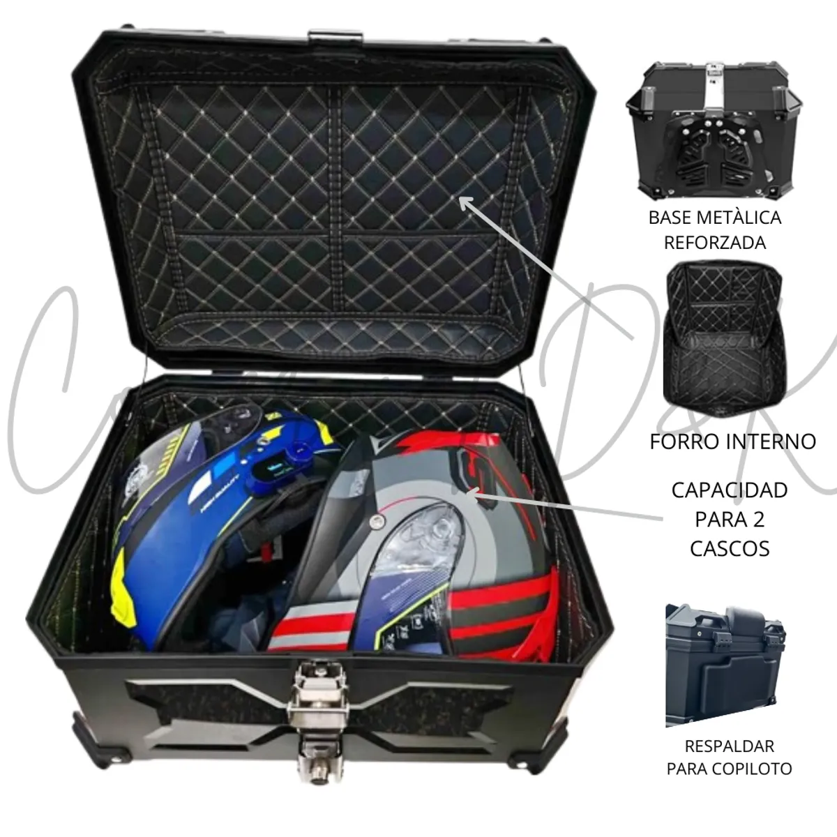 GENERICO - CAJUELA-MALETERO MOTTOPRO 58LITROS MOTO-CICLISMO TOP CASE