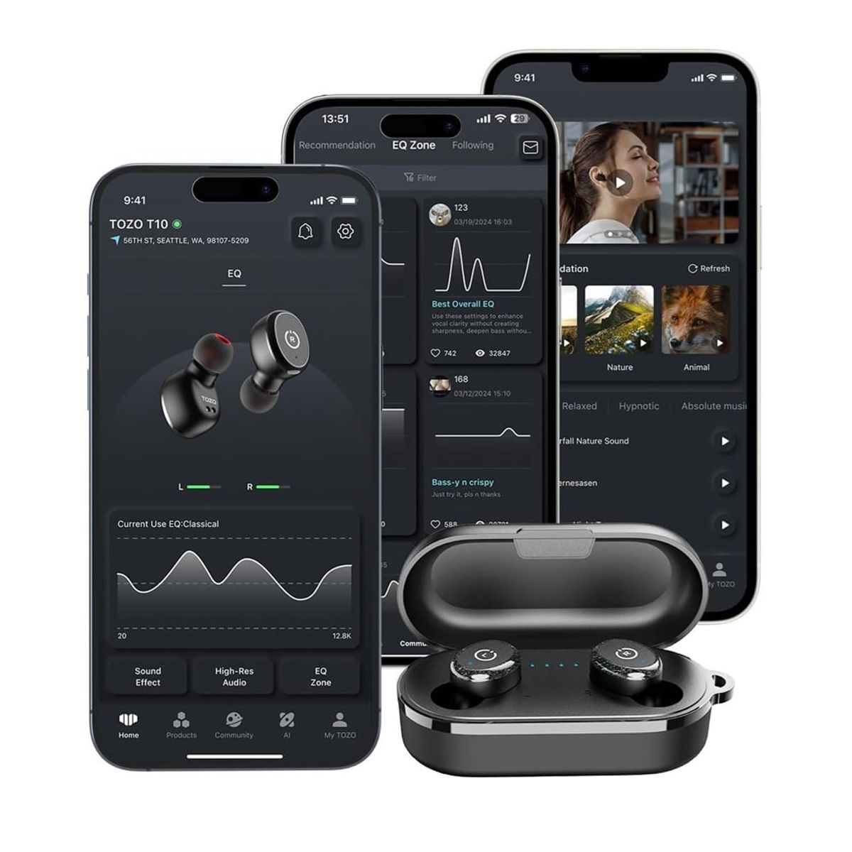 GENERICO - Auriculares TOZO T10 inalámbricos Bluetooth 5.0