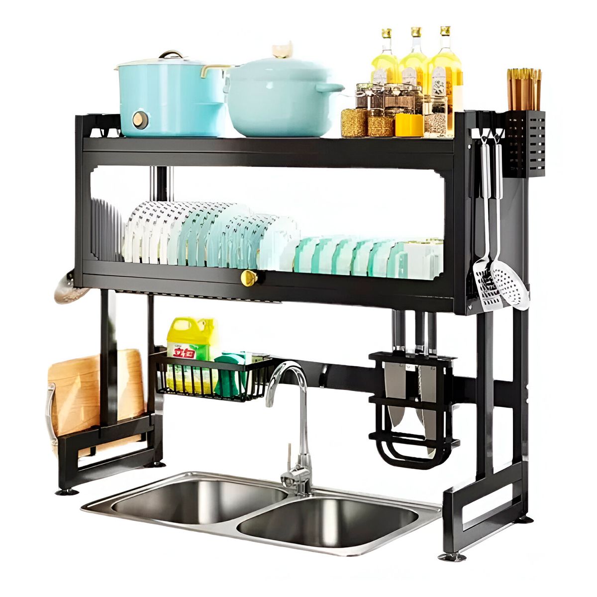 GENERICO - Escurridor De Platos De 85cm Con Tapa