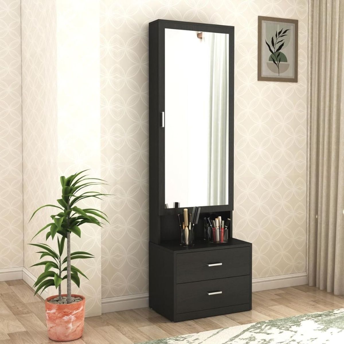 GENERICO - Tocador con Espejo Sami Negro Petrox Home