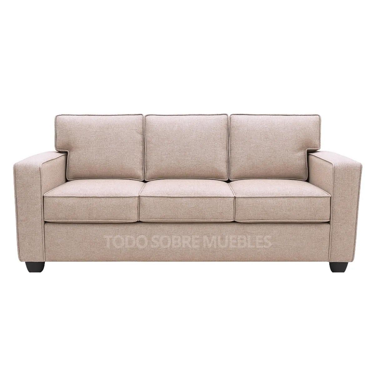 GENERICO - Juego De Sala  Reims 3-2-1 Beige Claro + Banqueta de Regalo