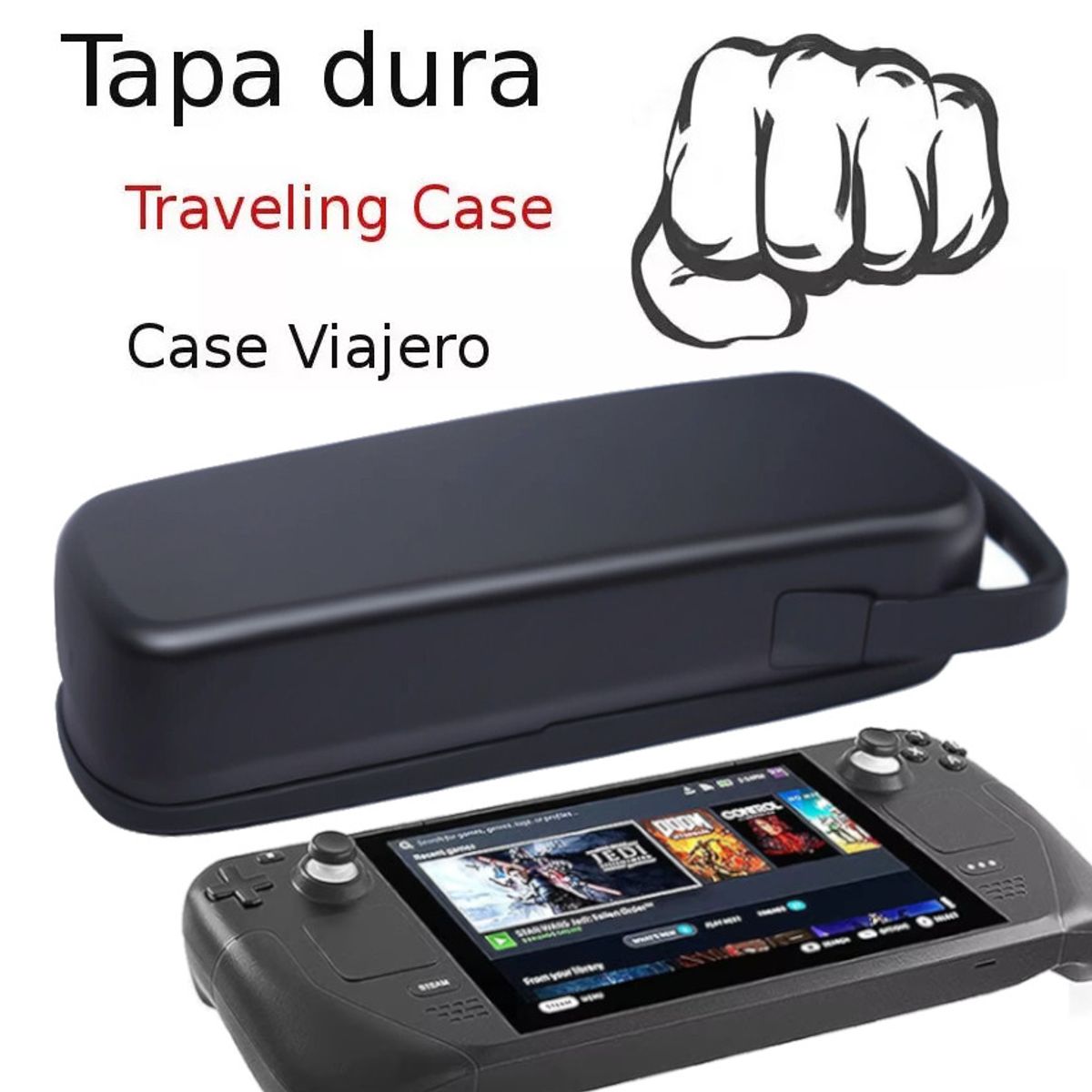 GENERICO - Protector Funda Estuche Transportador Steam Deck Tapa Dura