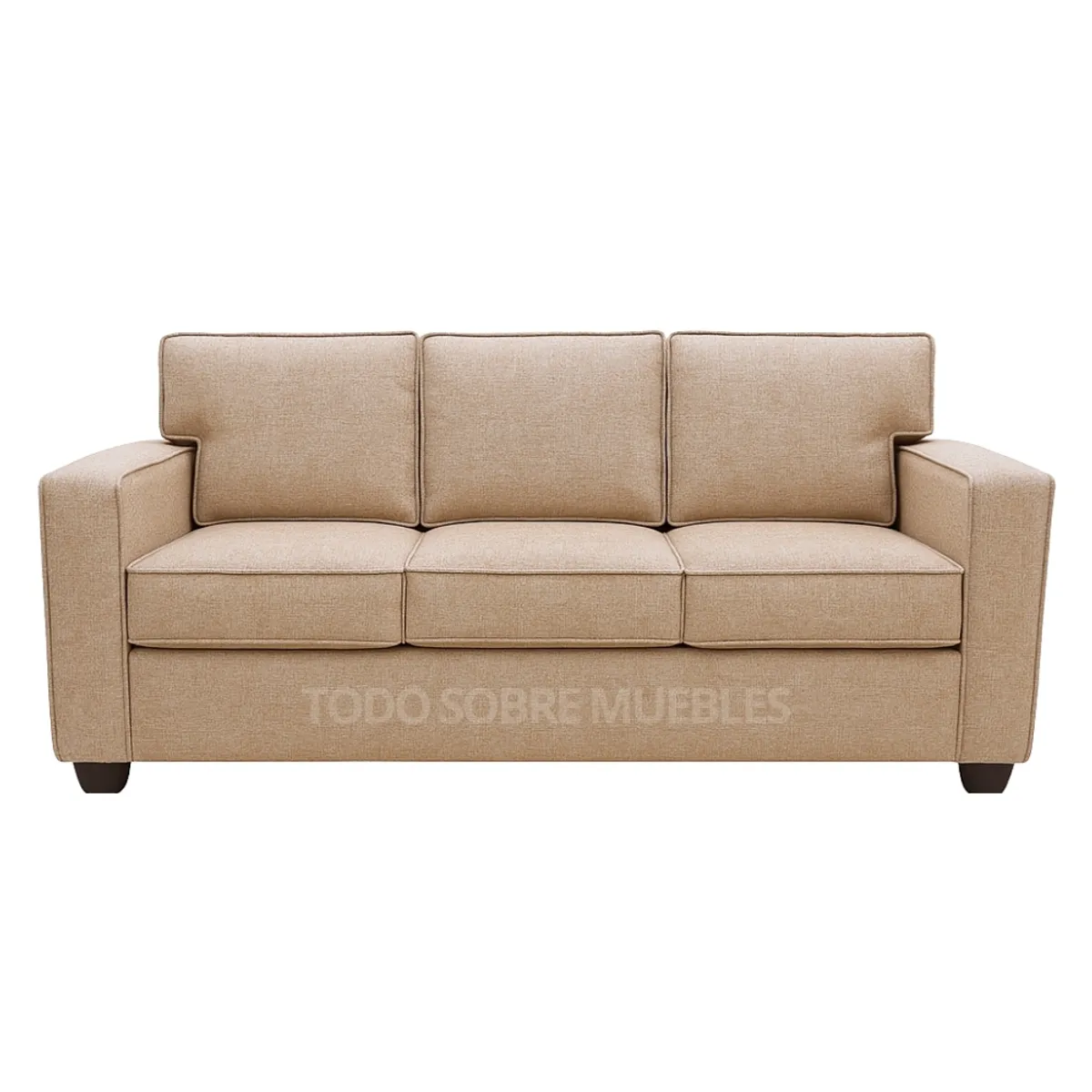 GENERICO - Juego De Sala  Reims 3-2-1 Beige Oscuro + Banqueta de Regalo