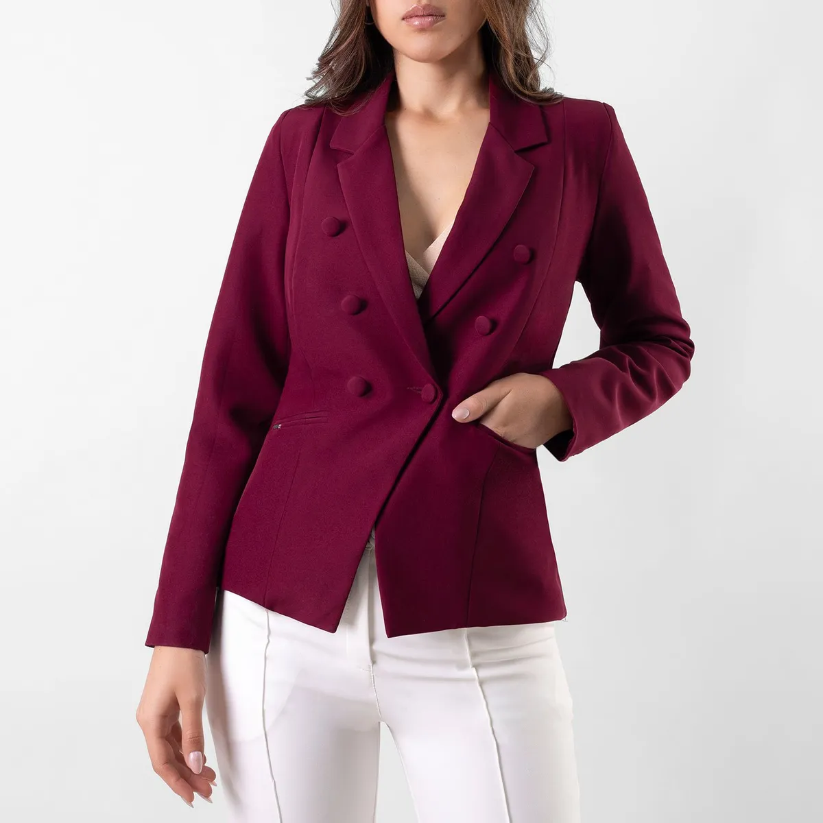TEILOR - BLAZER CRUZADO SASTRE MUJER