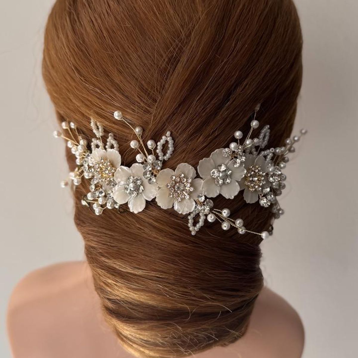 ANADE HANDMADE - TOCADO TIARA ACCESORIO PARA NOVIA