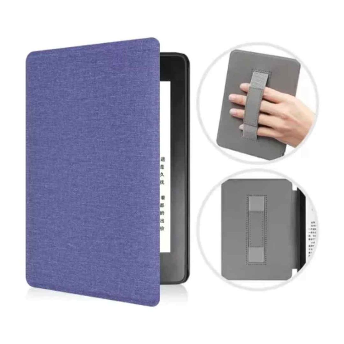 GENERICO - Funda Case Magnética Kindle Paperwhite 10 Gen Correa De Mano lavanda