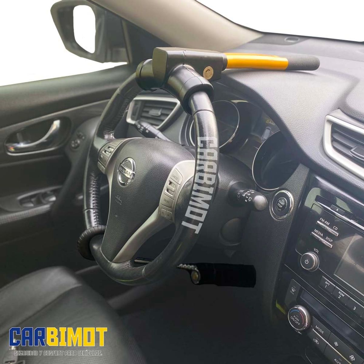 GENERICO - SEGURO BLOQUEO TRABA  VOLANTE TIMON ANTIRROBO VEHICULAR