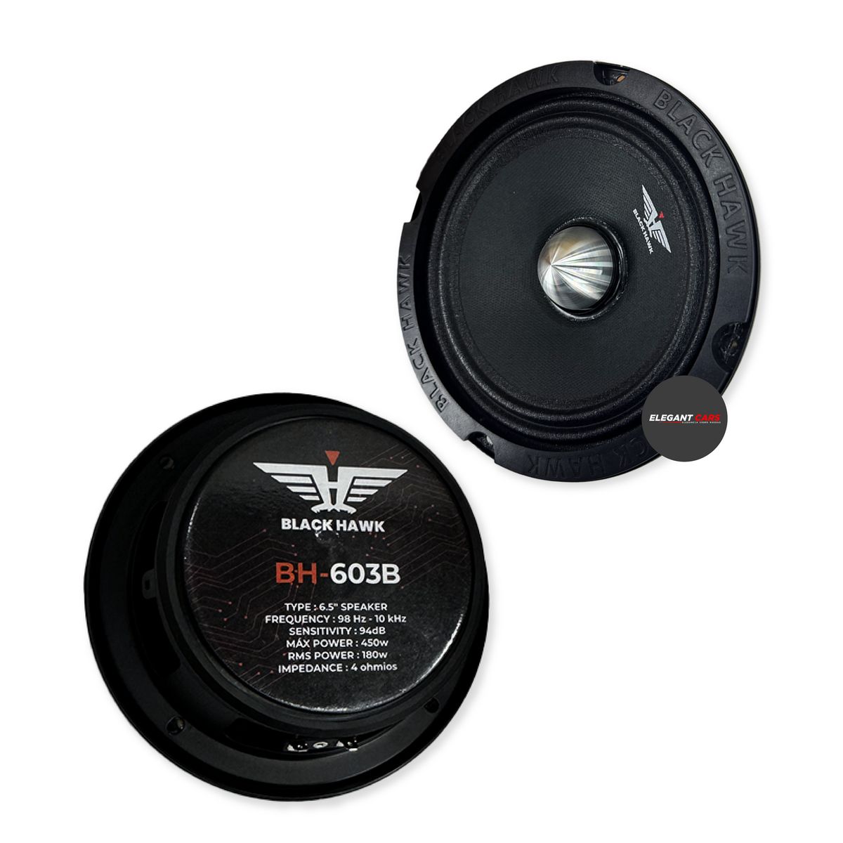HAWK - Parlantes Medios  Bala Black Hawk 450w 6-5Pulg
