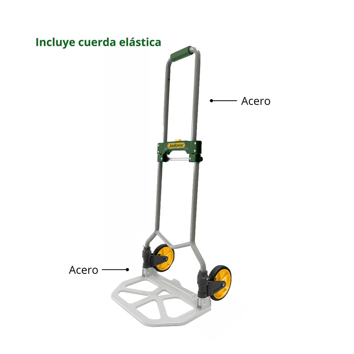 GENERICO - Carreta de carga plegable soporta 60kg Jadever