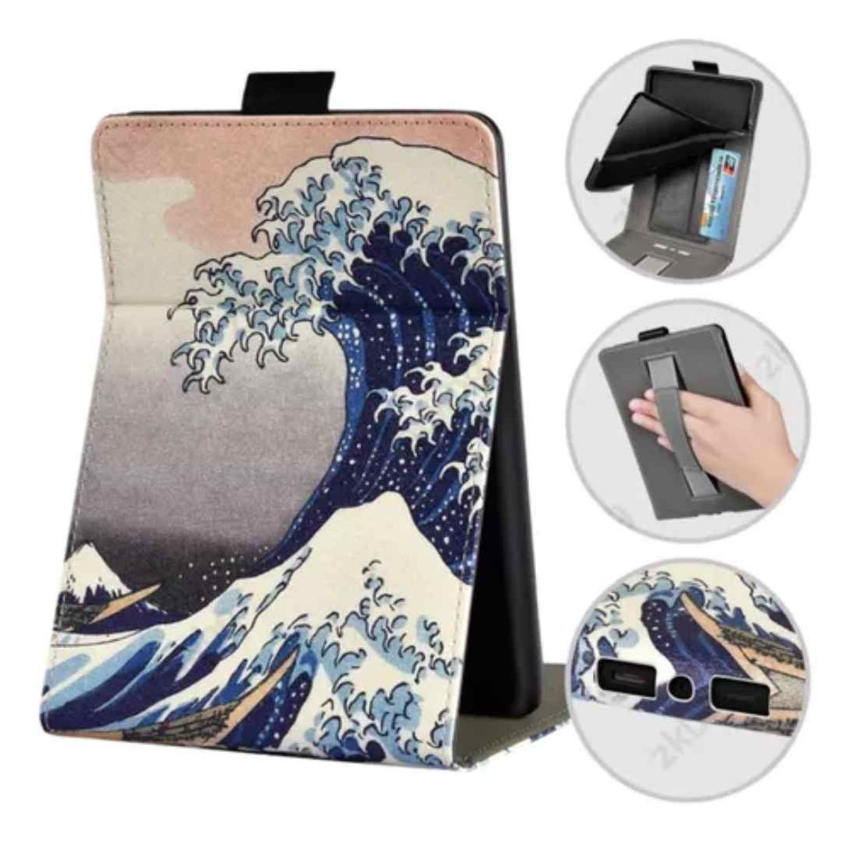 GENERICO - Funda case apoyo para Amazon Kindle 11 gen año 2022 2024 OLA KANAGAWA