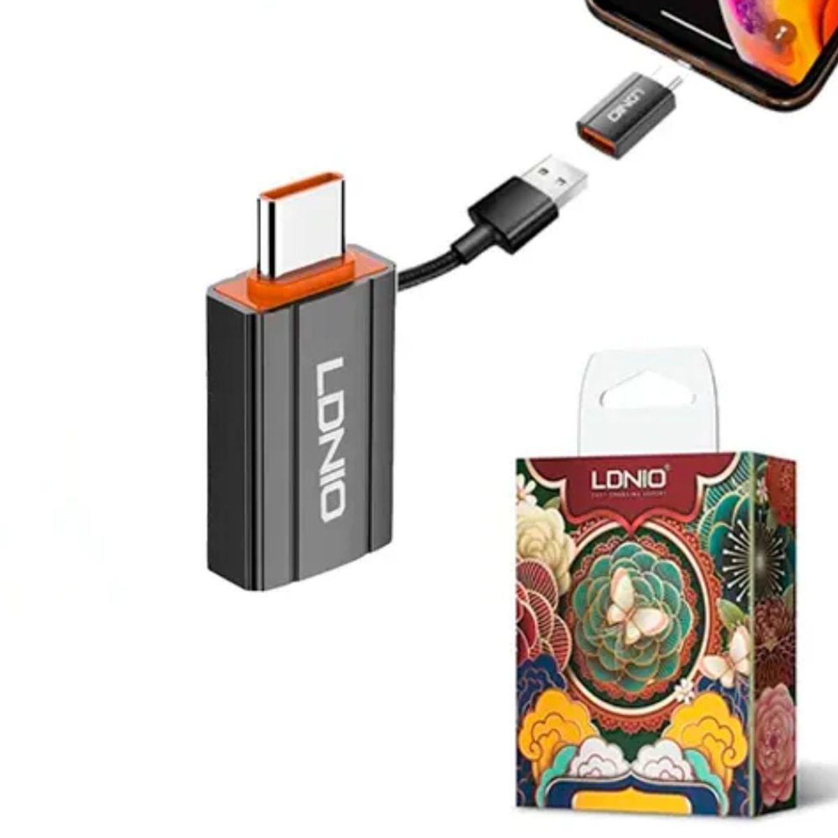 LDNIO - Adaptador de Rapida Transmisión USB-C a USB modelo LDNIO LC140