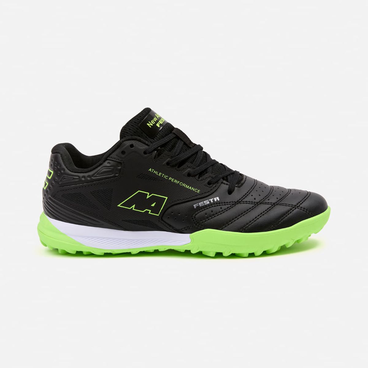 NEW ATHLETIC - Zapatillas New Athletic Football Festa113 Negro Con Verde Neón Juvenil