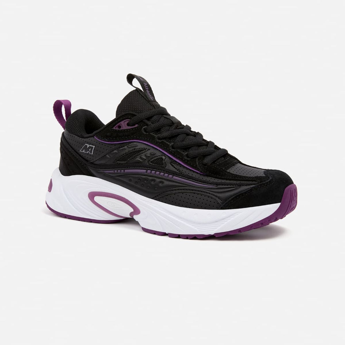NEW ATHLETIC - Zapatillas New Athletic Lifestyle Chunky157 Negro Con Morado Mujer