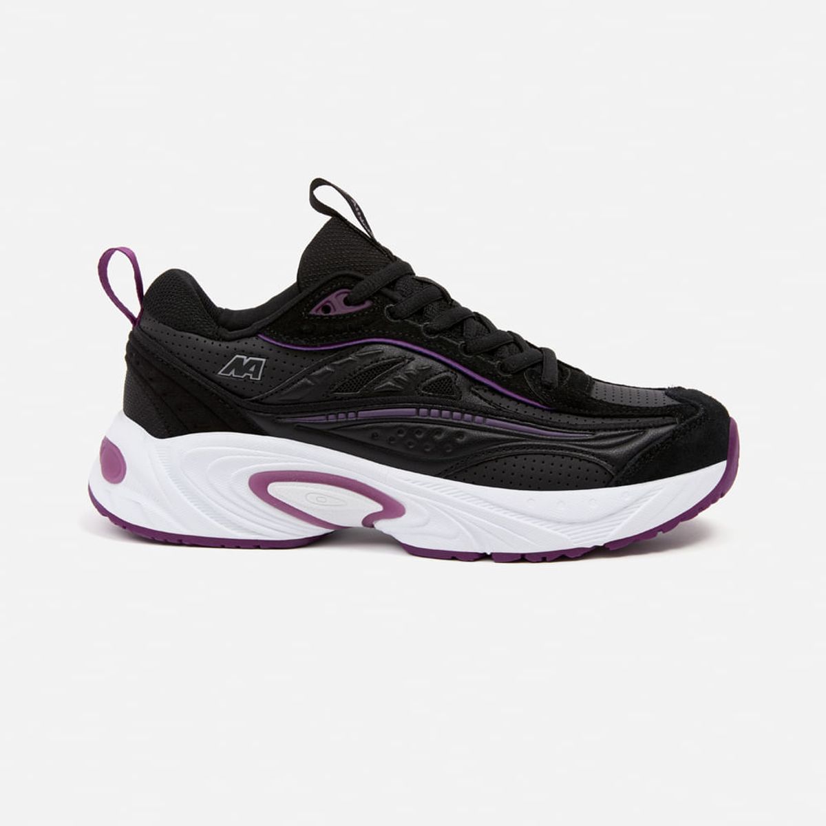 NEW ATHLETIC - Zapatillas New Athletic Lifestyle Chunky157 Negro Con Morado Mujer
