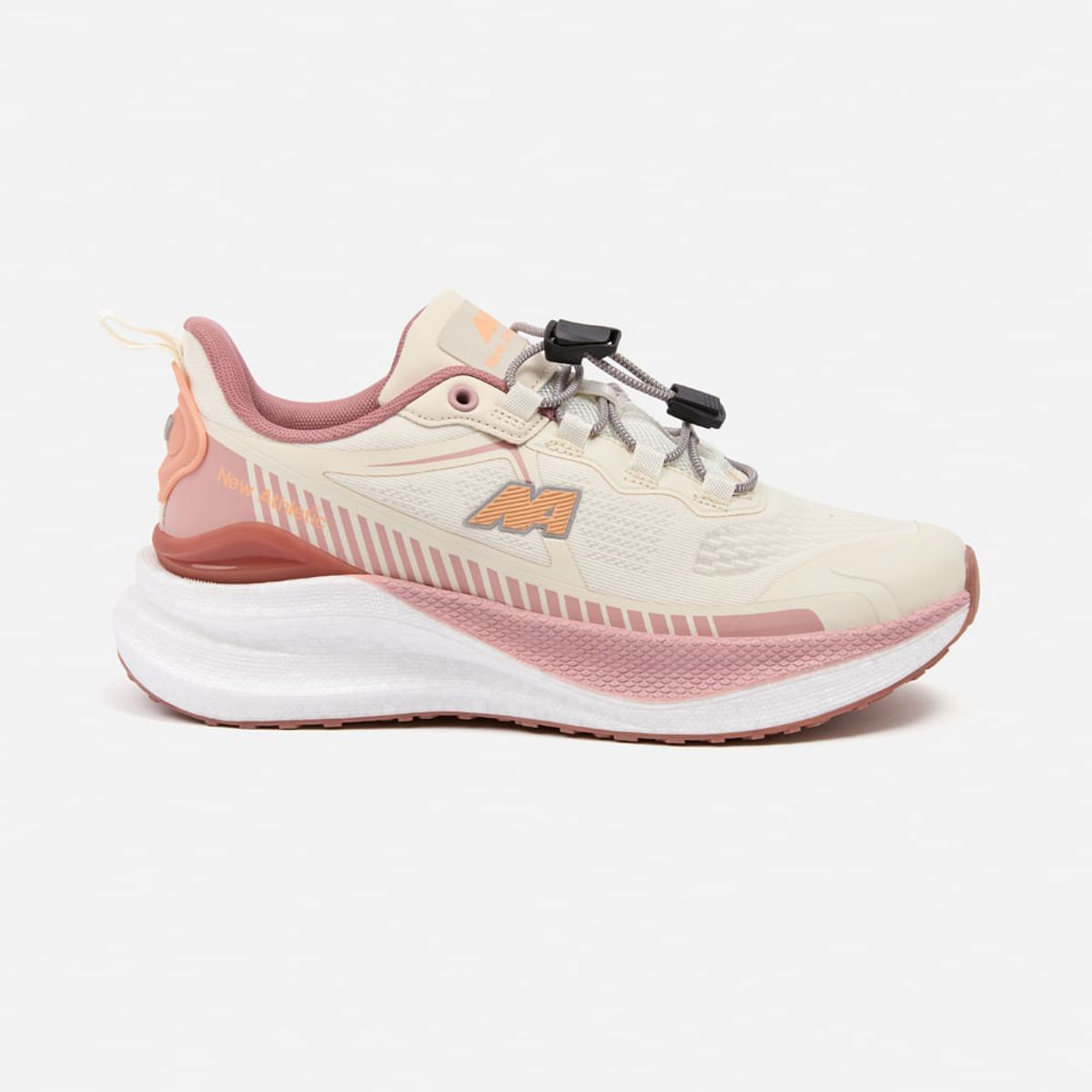 NEW ATHLETIC - Zapatillas New Athletic Running Speed128 Crema Con Rosado Mujer