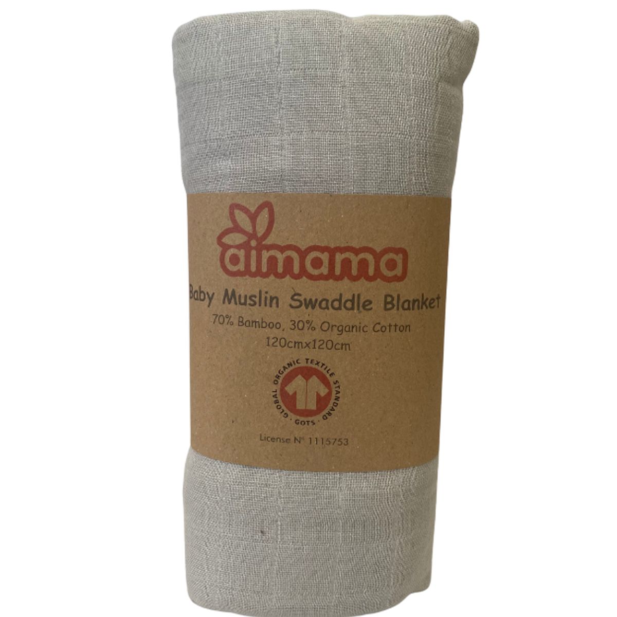 AIMAMA - Muselina Bambú Color Gris