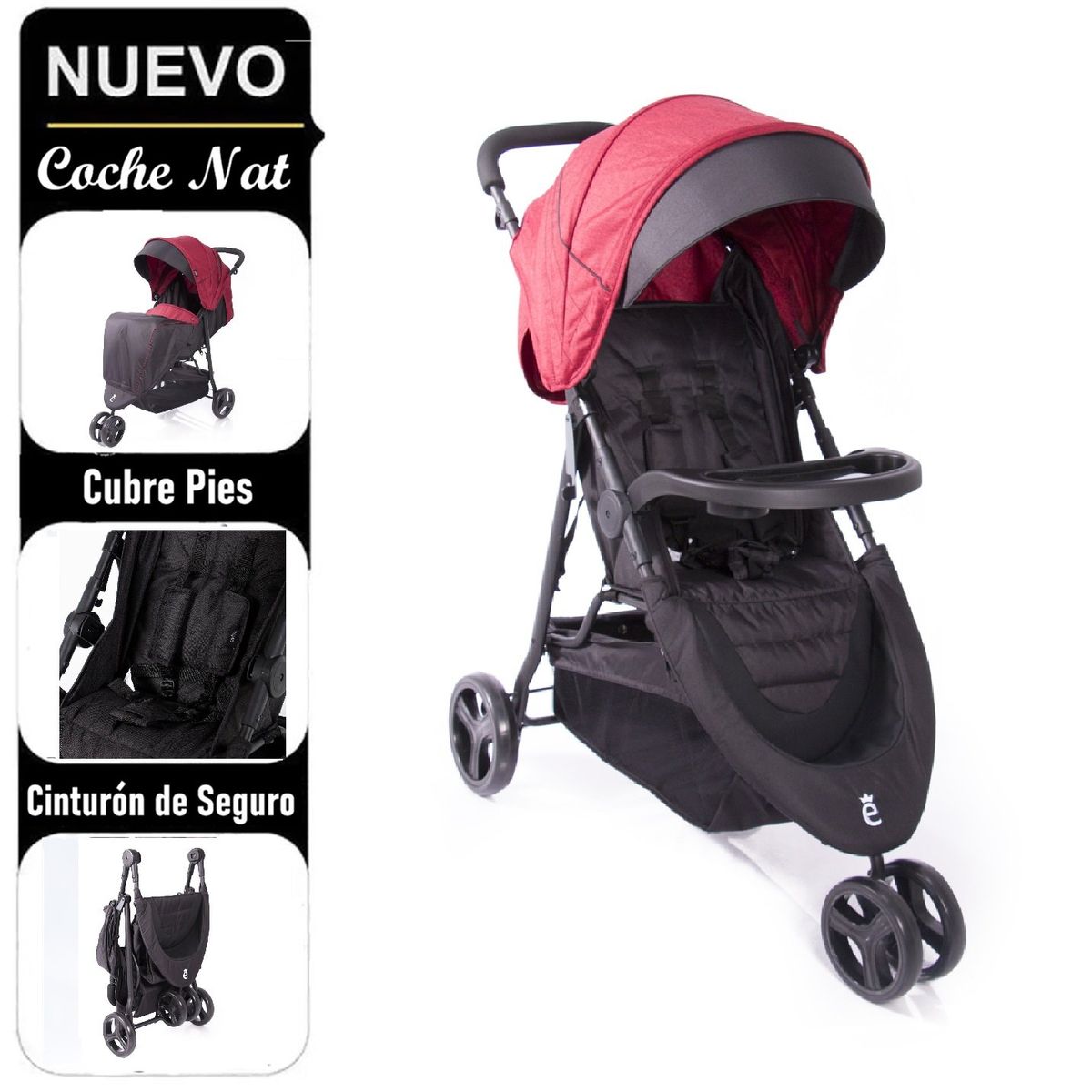 EVEZO - Evezo coche 3 ruedas Celerio Rojo