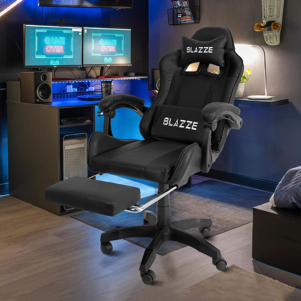 BLAZZE - Silla Gamer Ergonómica Blazze Loot - Negro