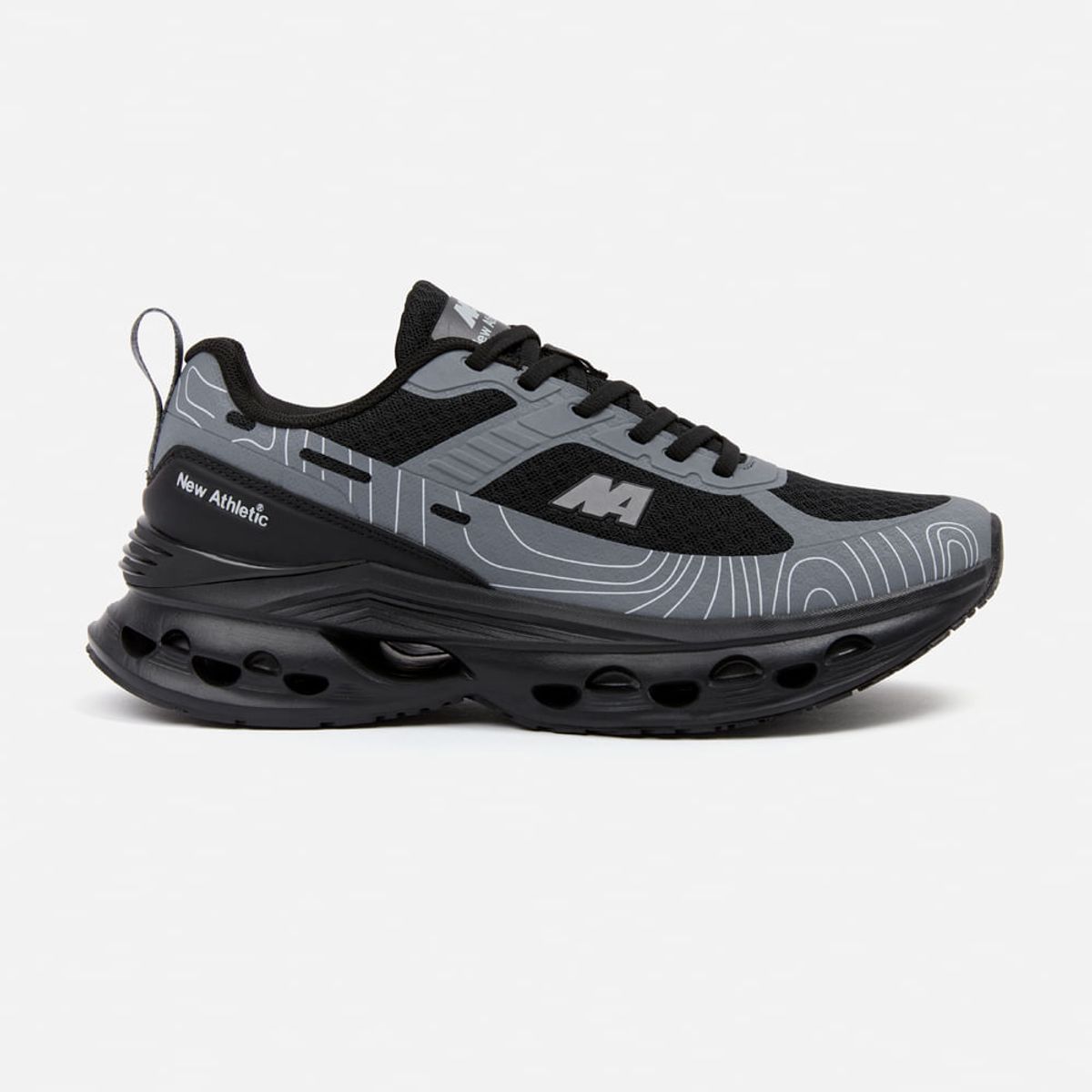 NEW ATHLETIC - Zapatillas New Athletic Running Wind124 Negro Con Plomo Hombre