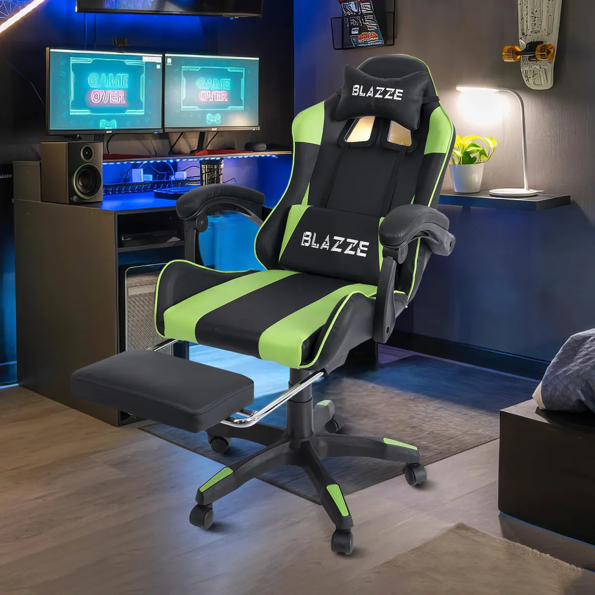 BLAZZE - Silla Gamer Ergonómica Blazze Loot - Verde
