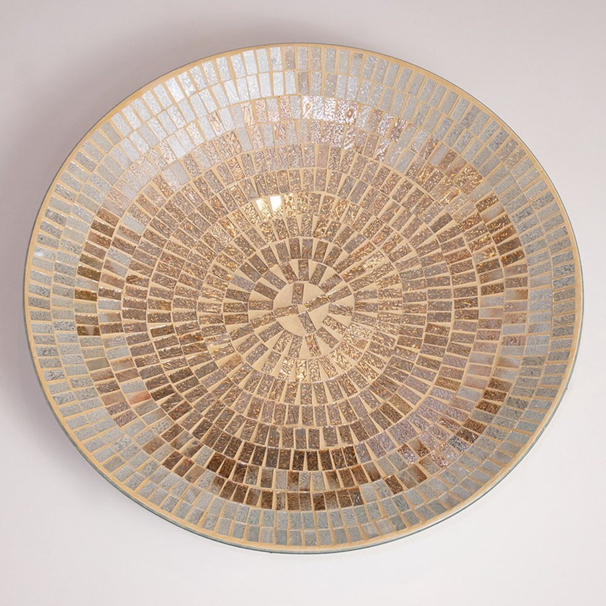 PANADECOR - Centro De Mesa Redondo Panadecor Mosaico Champagne Dorado 40Cm