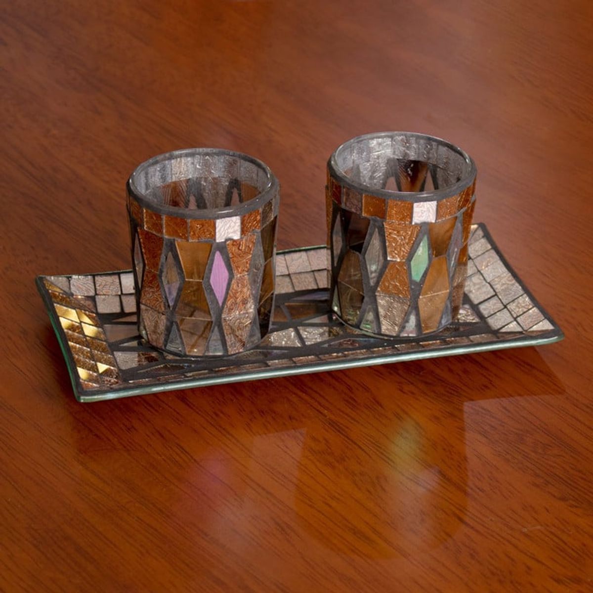 PANADECOR - Centro De Mesa Con 2 Vasos Panadecor De Cerámica