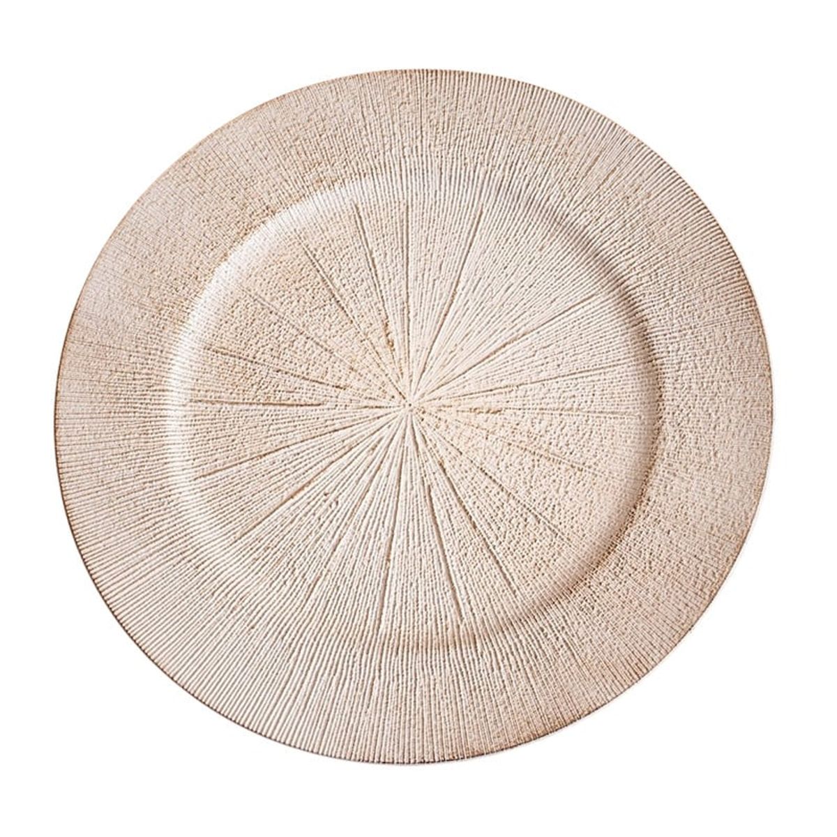 PANADECOR - Plato de Sitio Texturizado con Patrón de Rayos Beige