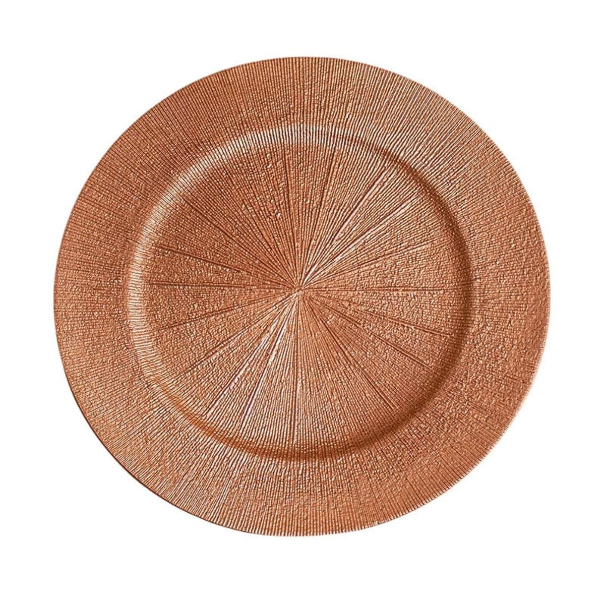 PANADECOR - Plato de Sitio Texturizado con Patrón de Rayos Melón