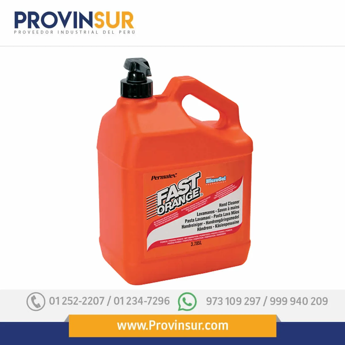 Limpiador de Manos en Loción Fast Orange Permatex, marca GENERICO - Foto Principal