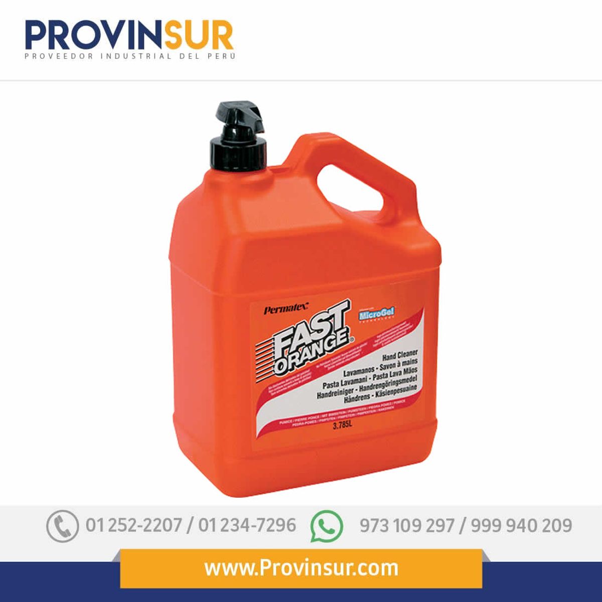 Limpiador de Manos en Loción Fast Orange Permatex, marca GENERICO - Foto Principal