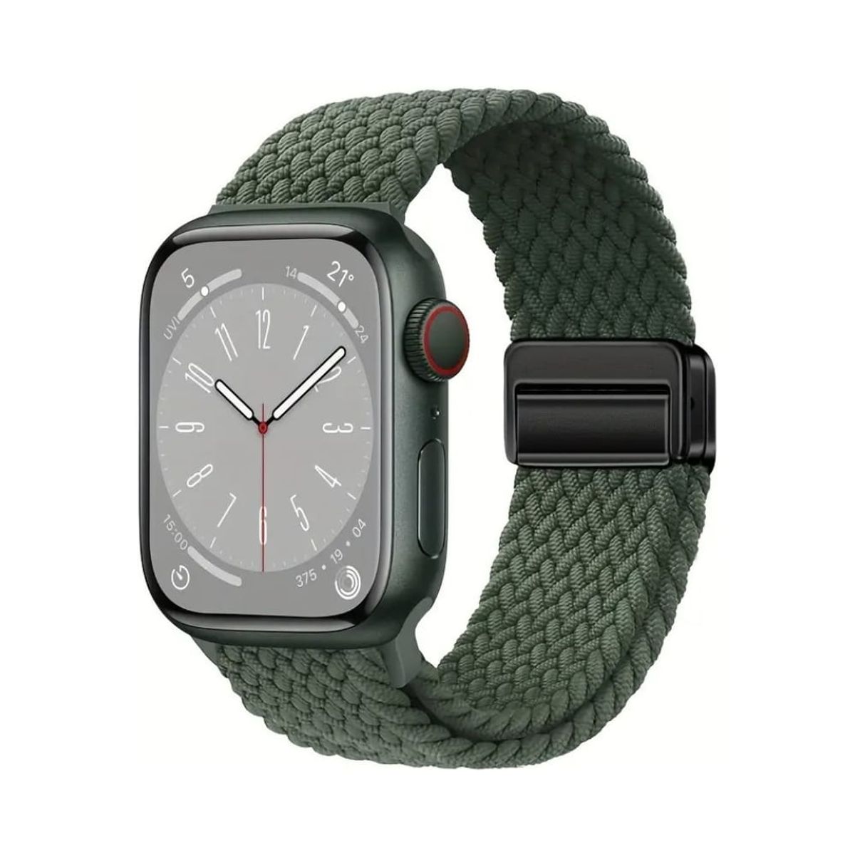GENERICO - CORREA IMANTADA NYLON WATCH DE 38-40-41 mm y 42 mm SERIE 10 VERDE