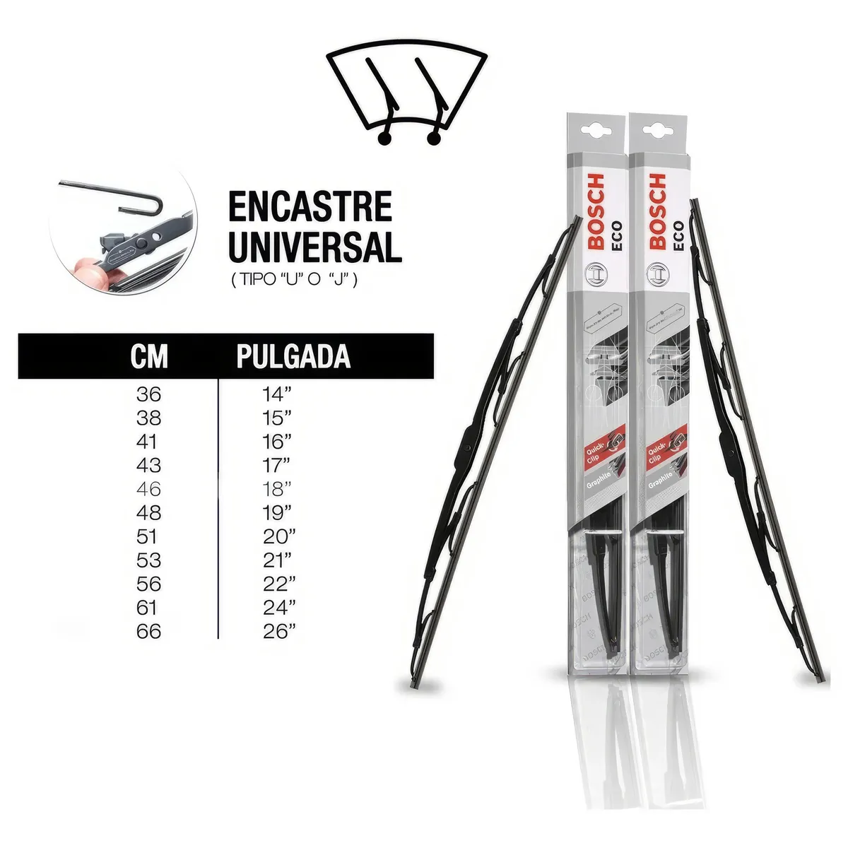 BOSCH - Limpiaparabrisas Bosch 24 61cm eco 1 Und