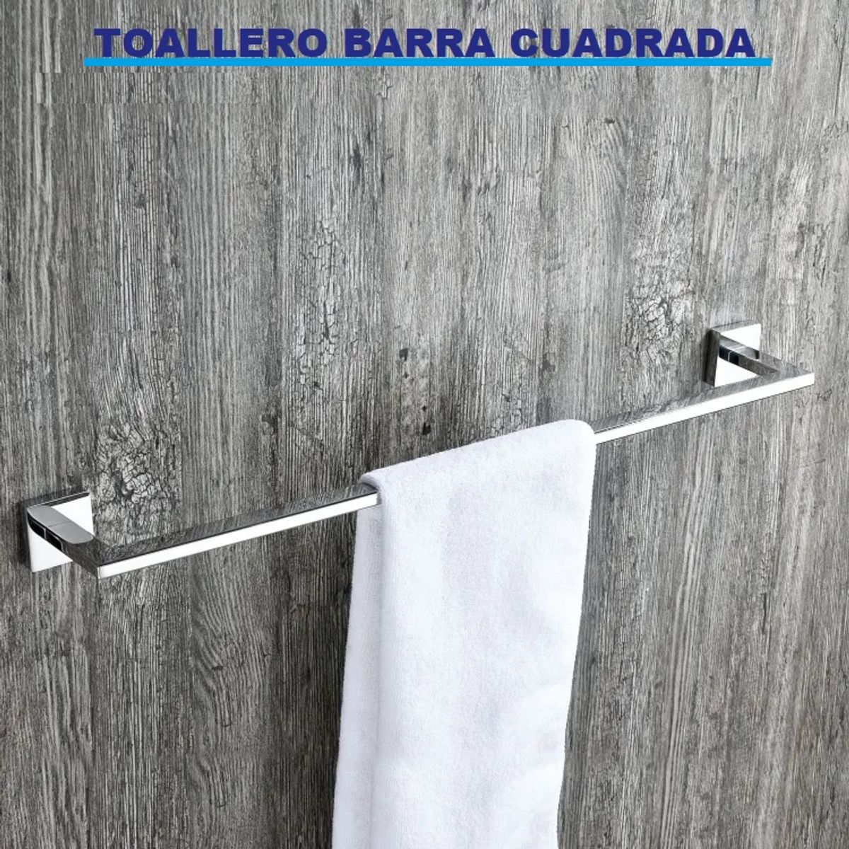 GENERICO - TOALLERO BARRA  CUADRADA  60 CM