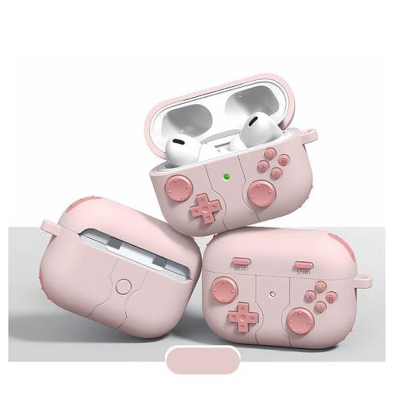 GENERICO - CASE DE TPU PARA AIRPODS PRO 2 ANIMADO COLOR ROSADO