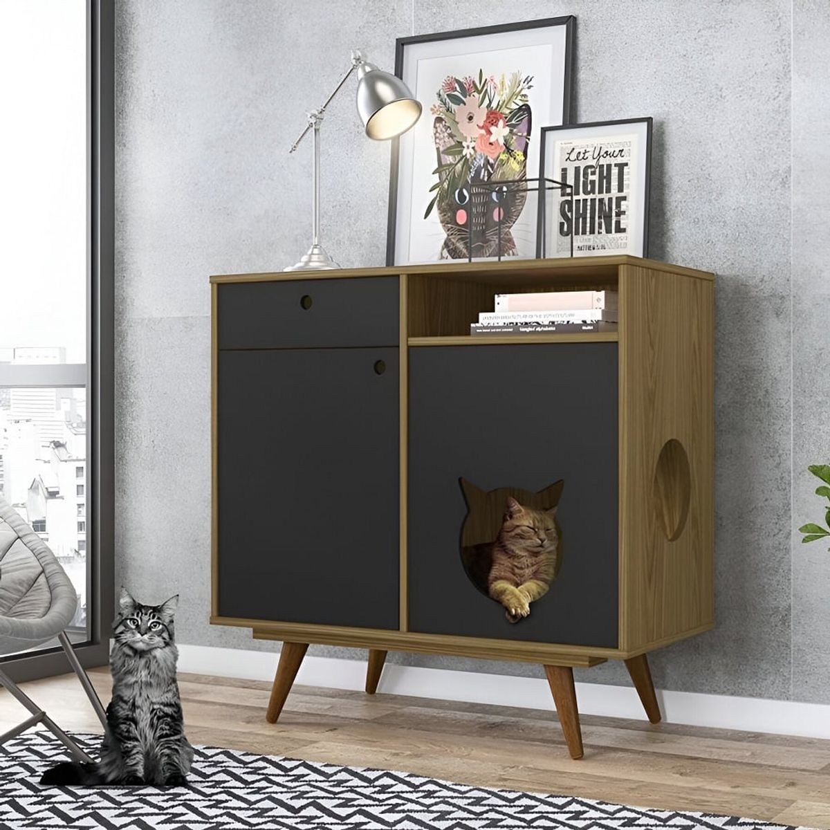 73 EXPERIENCE - Aparador Mascota Dajali -Miel & Negro-73 Experience