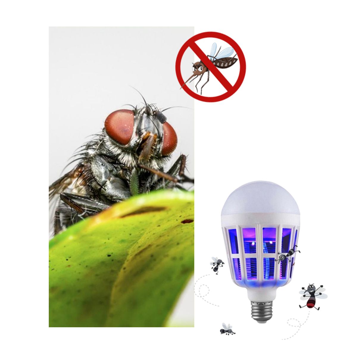 GENERICO - FOCO Led Eléctrico Mata Zancudos Mosquitos Mosca