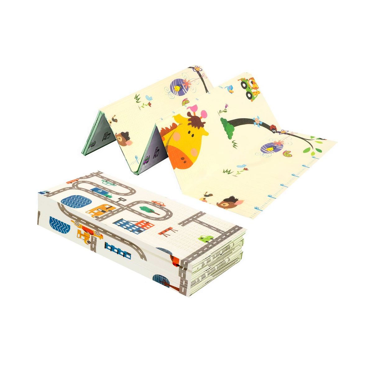 GENERICO - Piso Plegable Antigolpe Para Bebé 180x200cm 8mm Reversible P