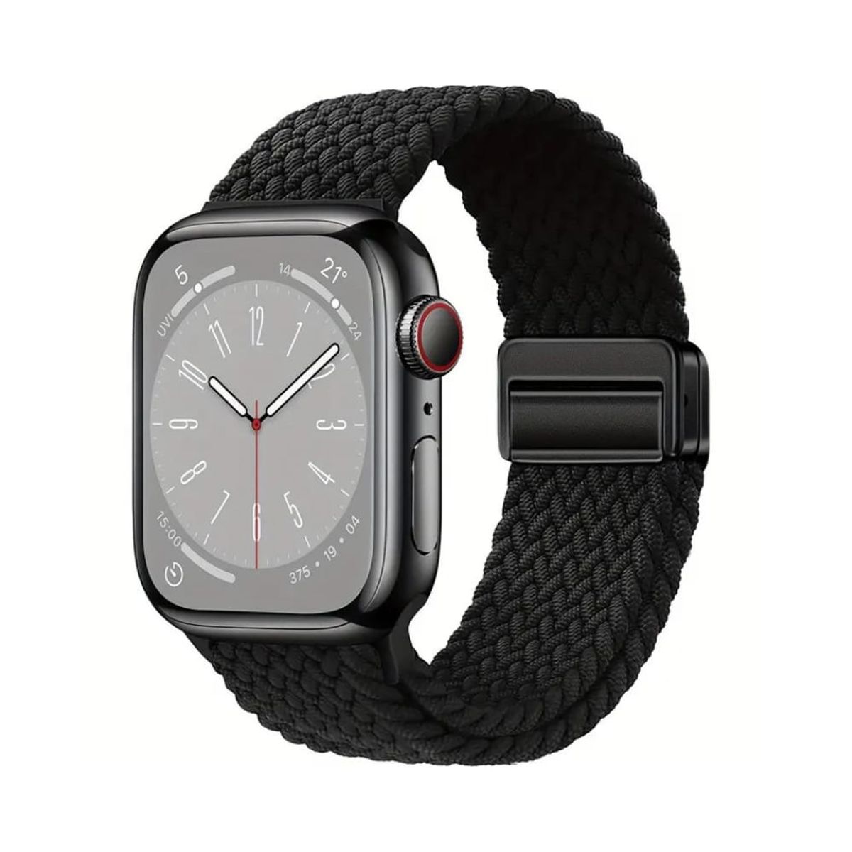 GENERICO - CORREA IMANTADA NYLON WATCH DE 44-45-46-49 MM NEGRO