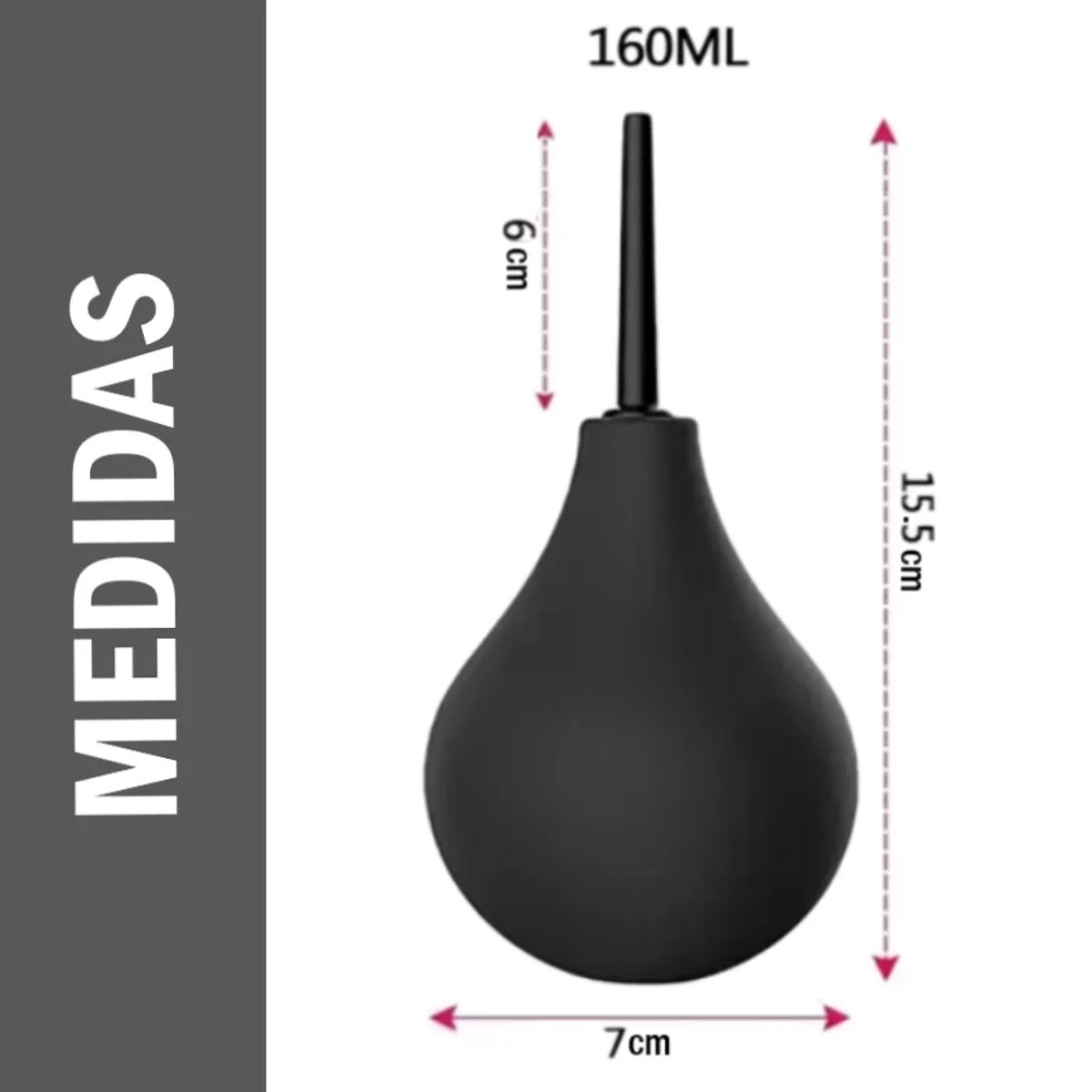 GENERICO - Pera Enema Ducha Intima De Limpieza Personal - 160ml