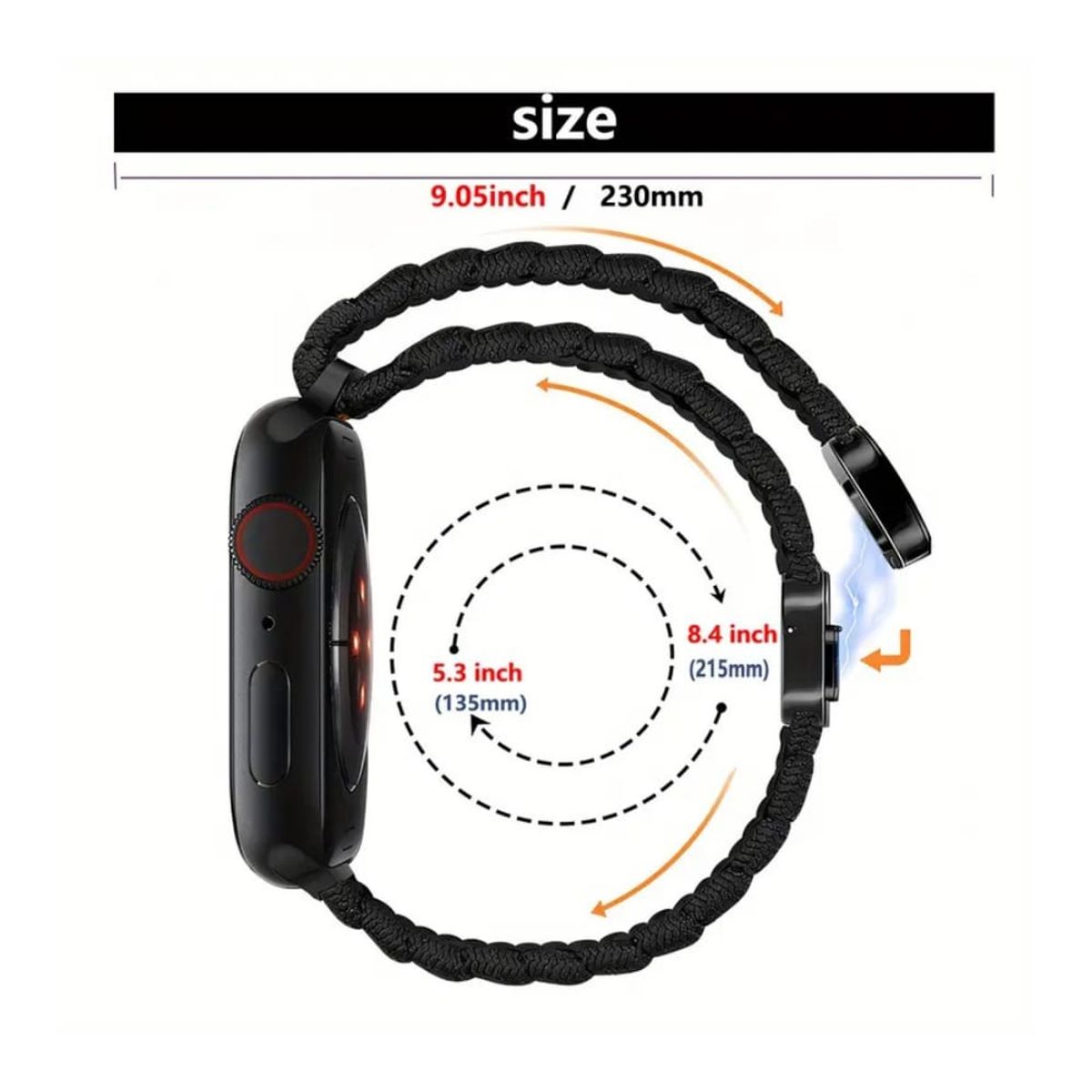 GENERICO - CORREA IMANTADA NYLON WATCH DE 44-45-46-49 MM VERDE