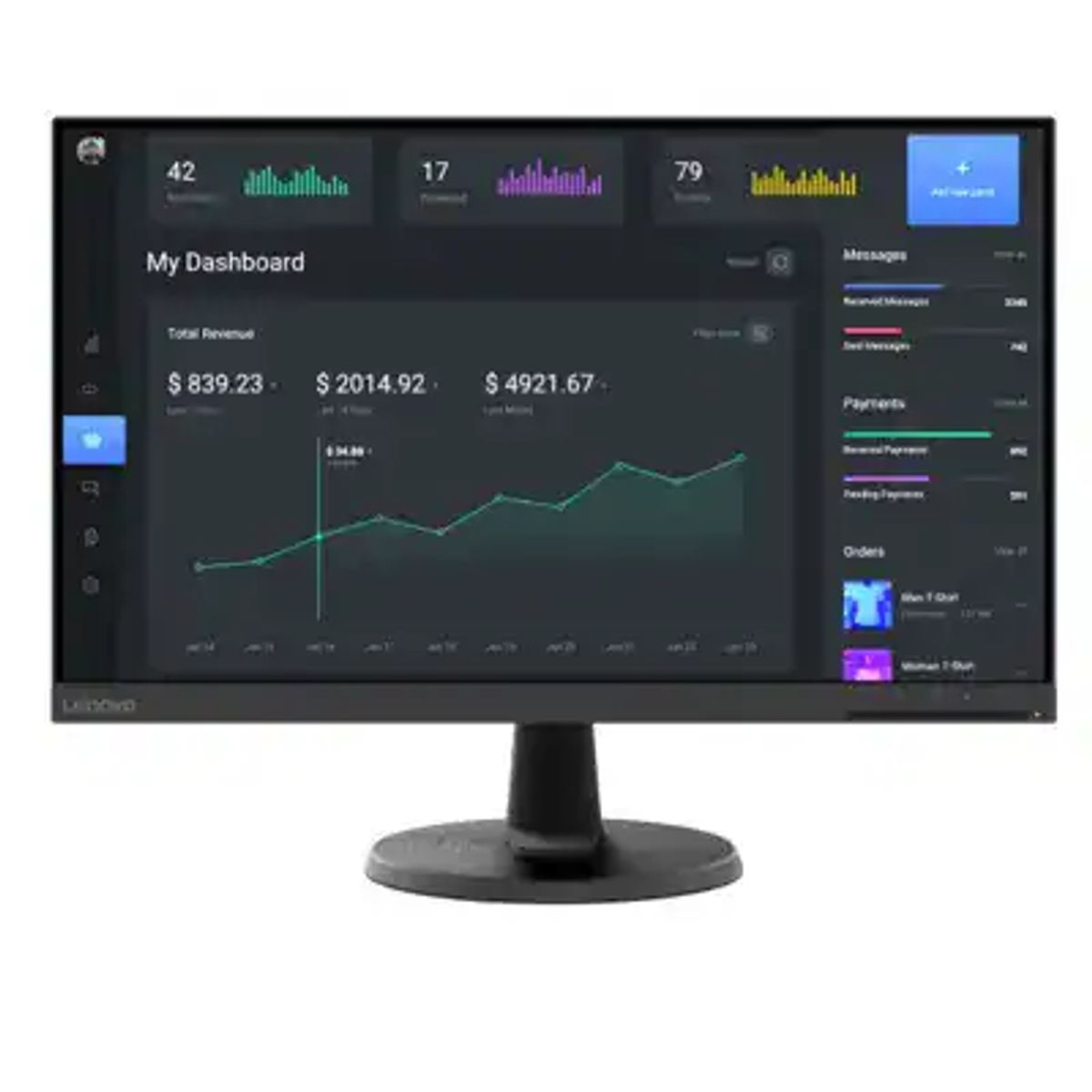 LENOVO - MONITOR LENOVO C24-20, 23.8″ WLED VA, ANTI-GLARE, 75HZ, 1 X HDMI, VGA