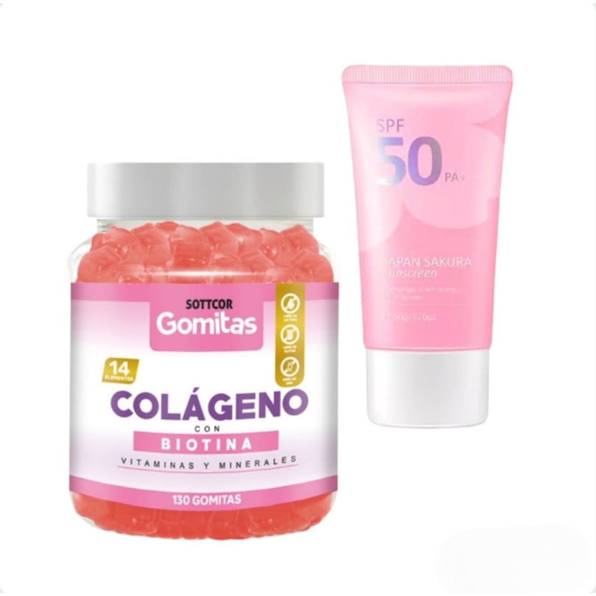 GENERICO - COLAGENO ADULTO GOMITAS SOTTCOR + REGALO BLOQUEADOR JAPAN SAKURA
