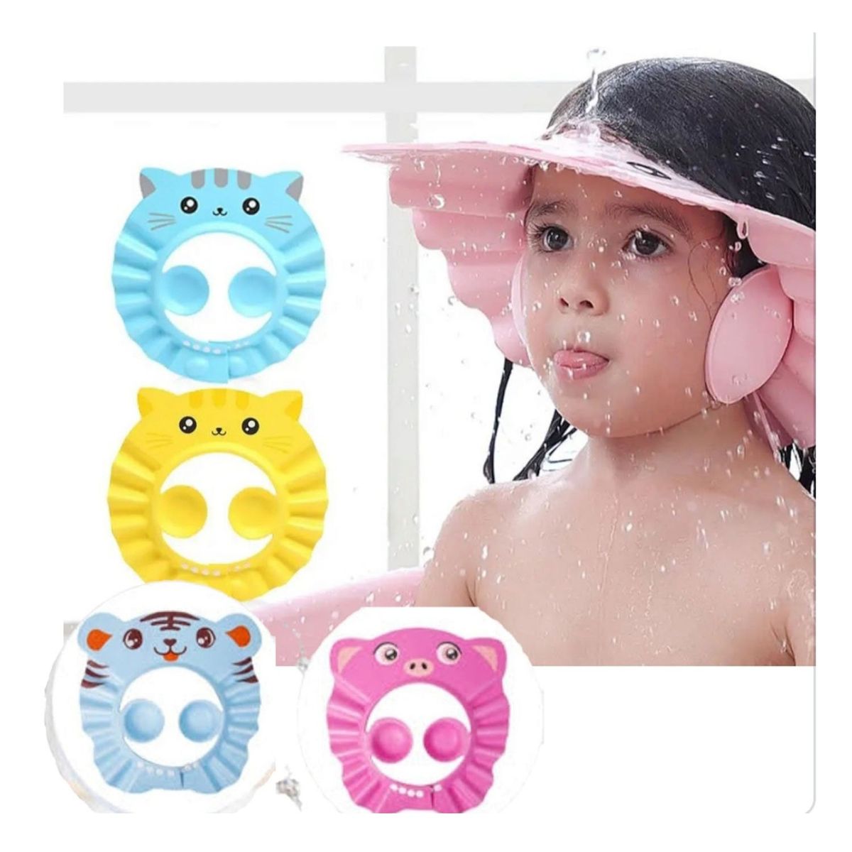 GENERICO - Gorra de Baño Ducha para Bebes Ajustable X3UN