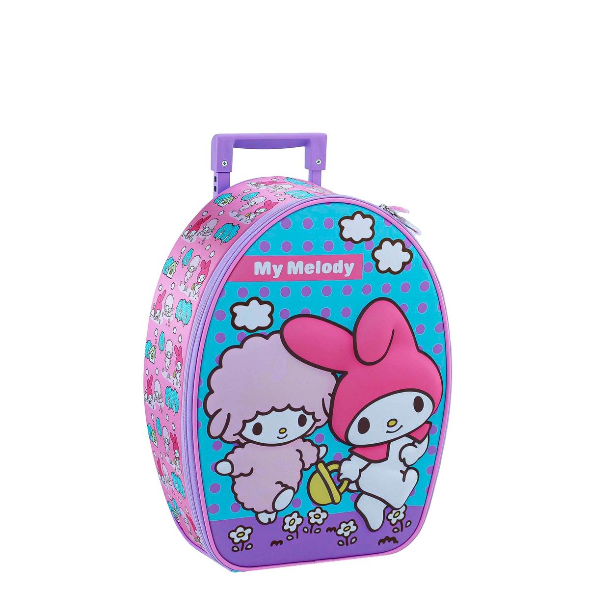 SCOOL - SET MOCHILA MY MELODY OFICIO MALETA RUEDAS NIÑA EVA 3D 3 PIEZAS KAWAII