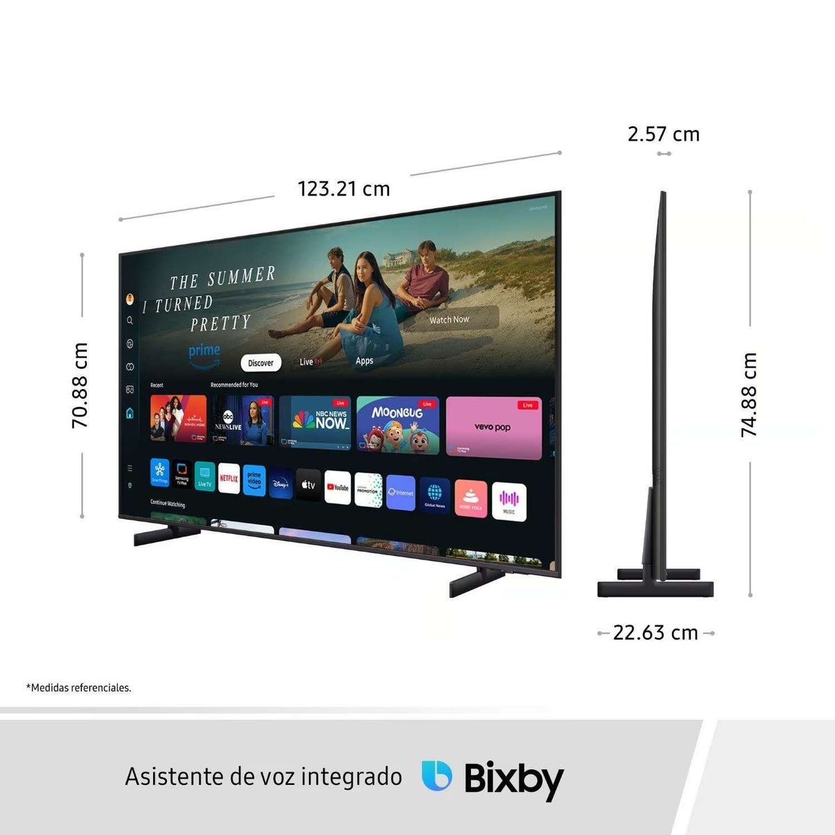 SAMSUNG - Televisor Samsung 55 Crystal UHD Tizen Os Smart UN55DU8000