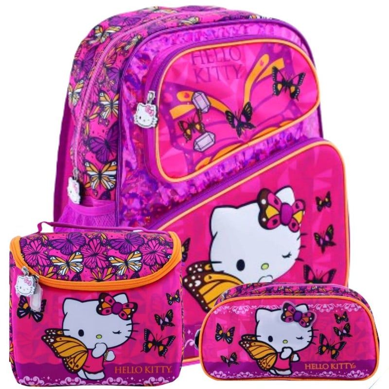 SCOOL - Set Scool Magic Mochila Lonchera Cartuchera Hello Kitty