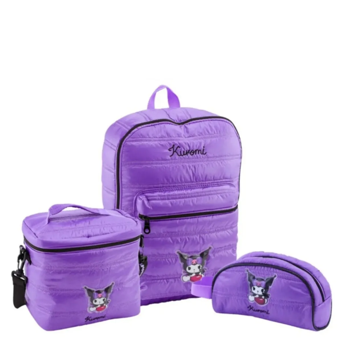 SCOOL - Mochila escolar Kuromi set completo de 3 piezas