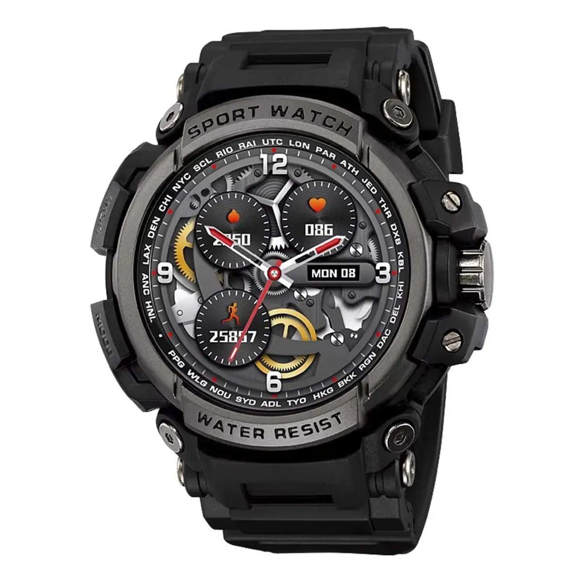 SKMEI - Reloj SmartWatch Skmei S251 Hombre Deportivo IP68 Android iOS - Negro