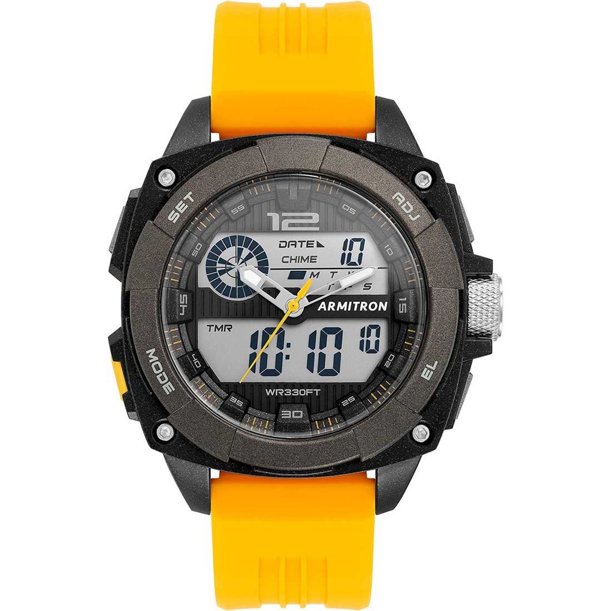 ARMITRON - Reloj Armitron 5372 Hombre Deportivo Instalite Multifunción - Amarillo